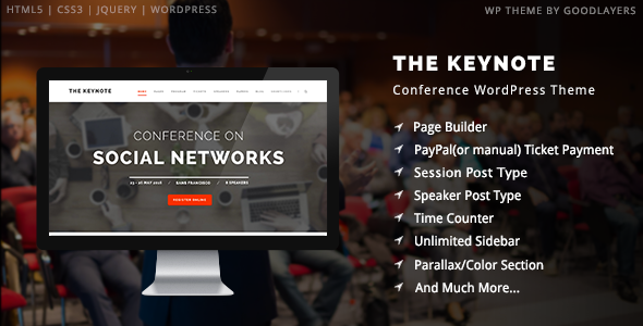 The Keynote - Conference / Event / Meeting WordPress Theme
