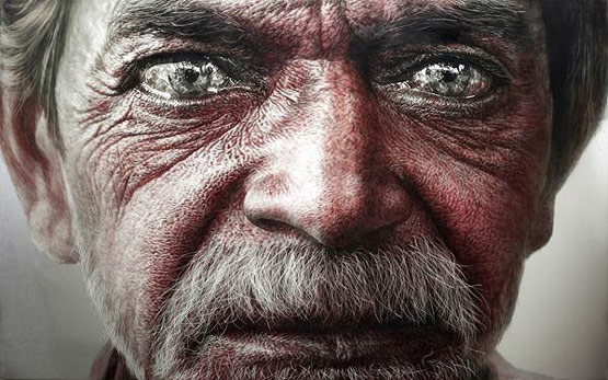 Han Young-Wook - Oil on Aluminum Scratch