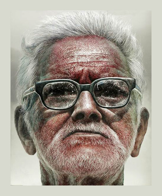 Oil on aluminium art Han Young-Wook