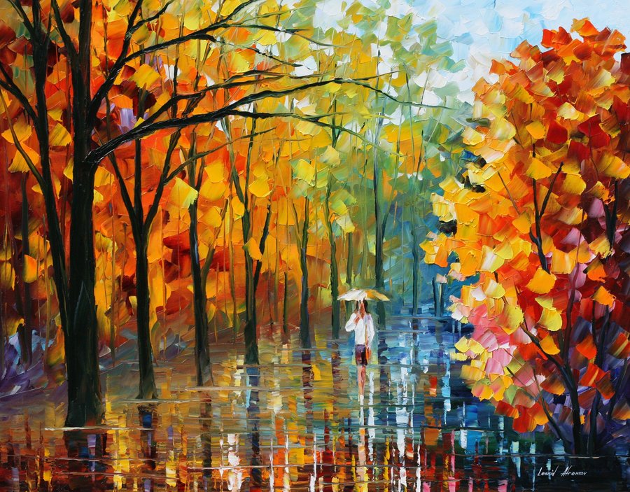 fall_alley___leonid_afremov_by_leonidafremov
