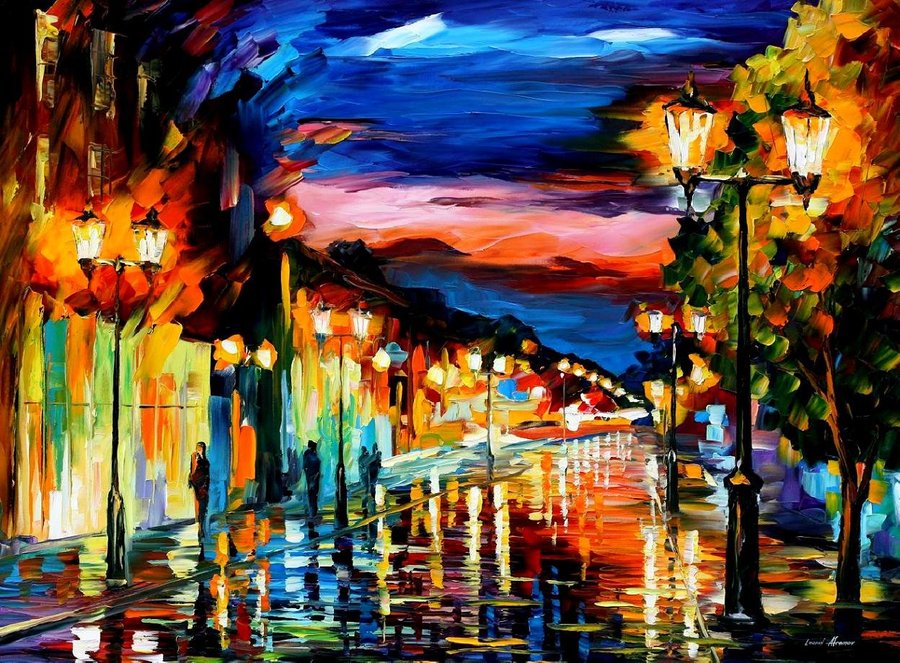 the_road_of_memories___leonid_afremov_by_leonidafremov