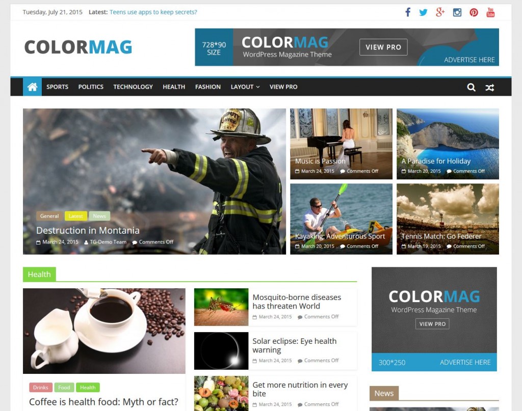 colormag free wordpress theme