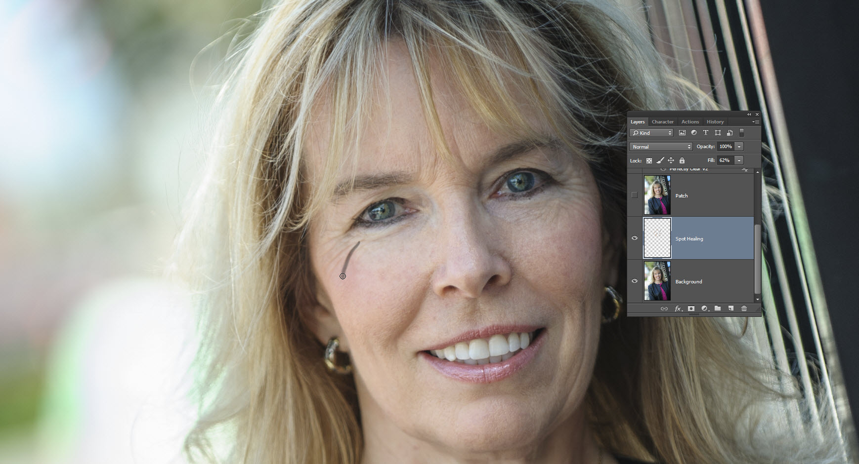 photoshop real time healing brush