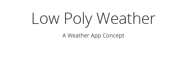 low poly weather app