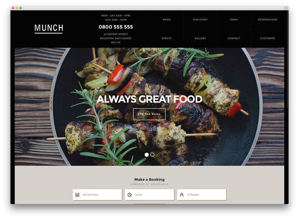 munch wordpress theme