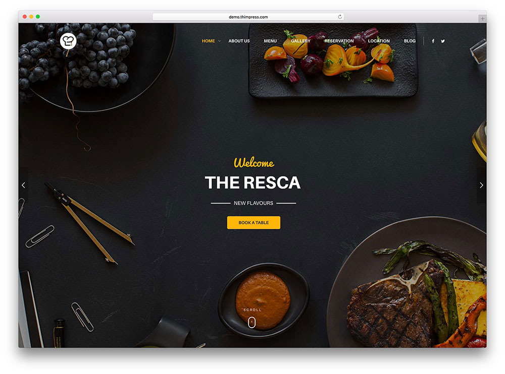resca coffee shop wordpress theme